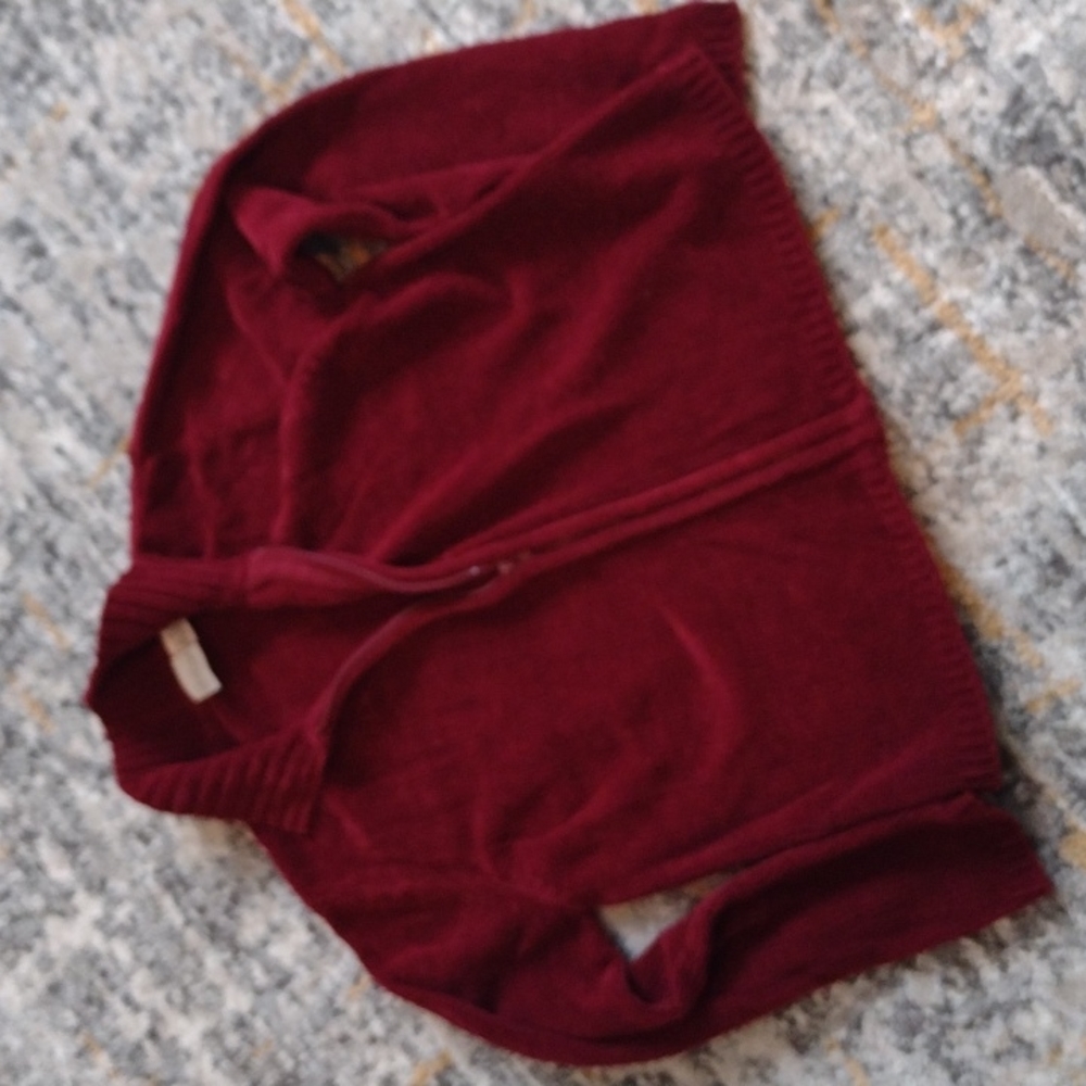Cranberry cardigan women's M by Carolina Colors